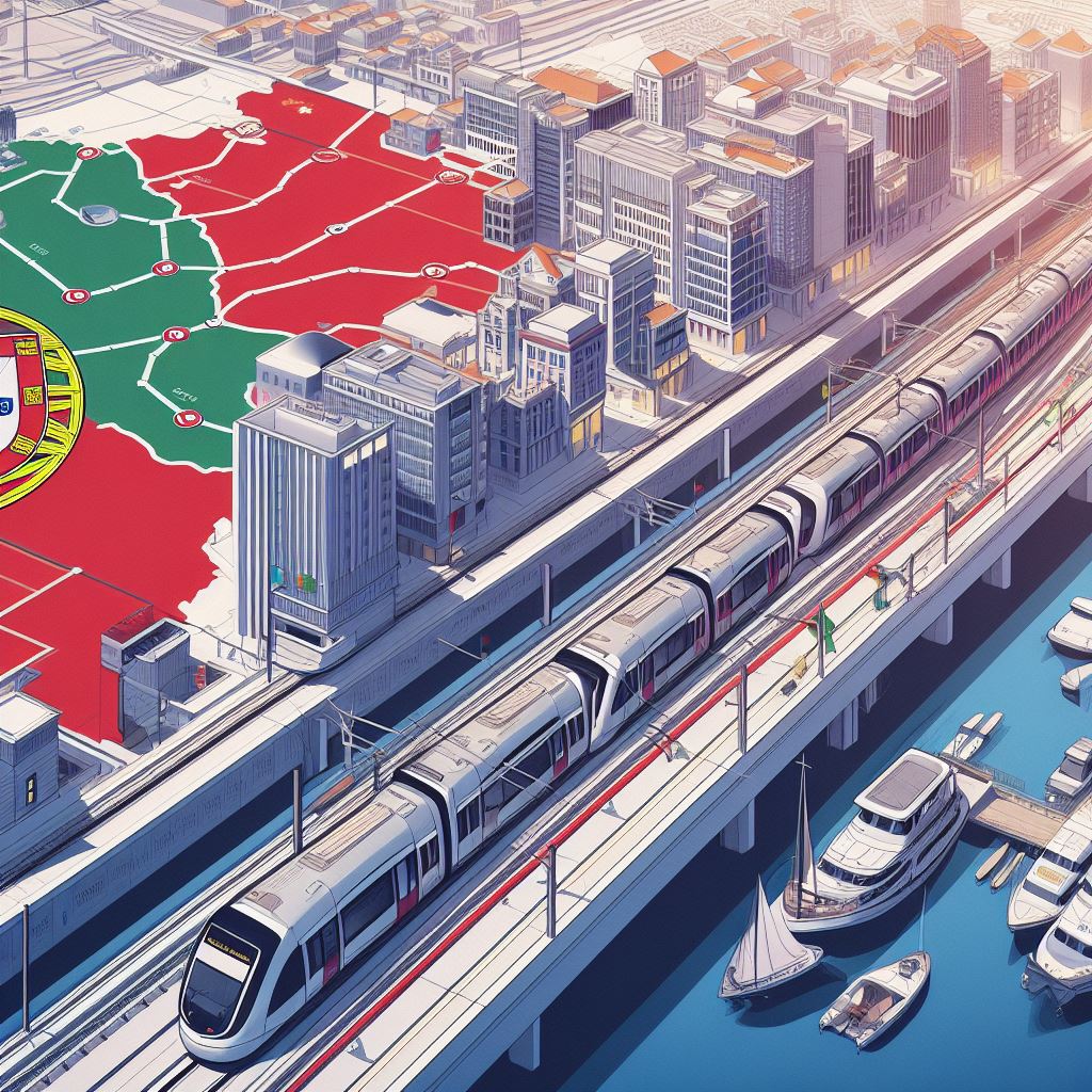 portugal's metro map is a 3d illustration of the country's flag