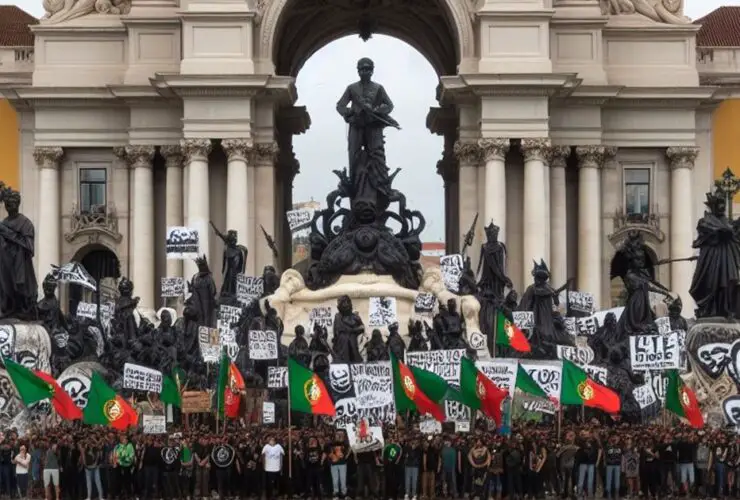 portugal's far-right party holds protest in capital