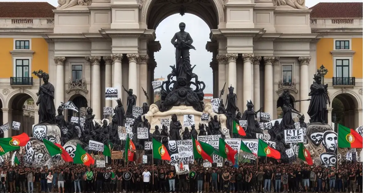 portugal's far-right party holds protest in capital