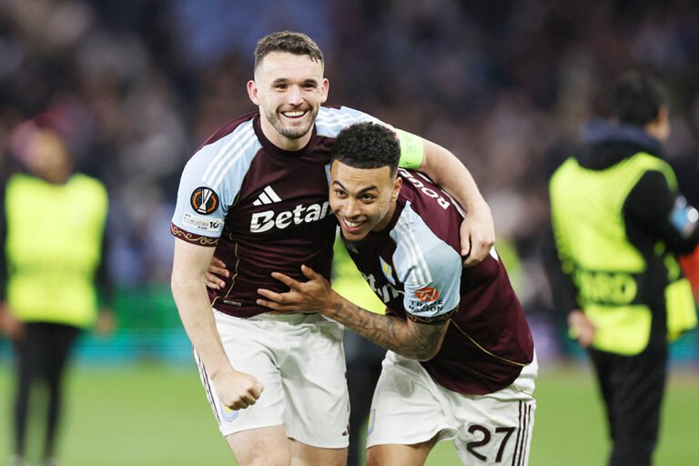 McGinn double helps Villa crush Forest 4-0 to reach Europa League final